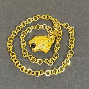 VINTAGE VALENTINO ENAMELED TIGER NECKLACE